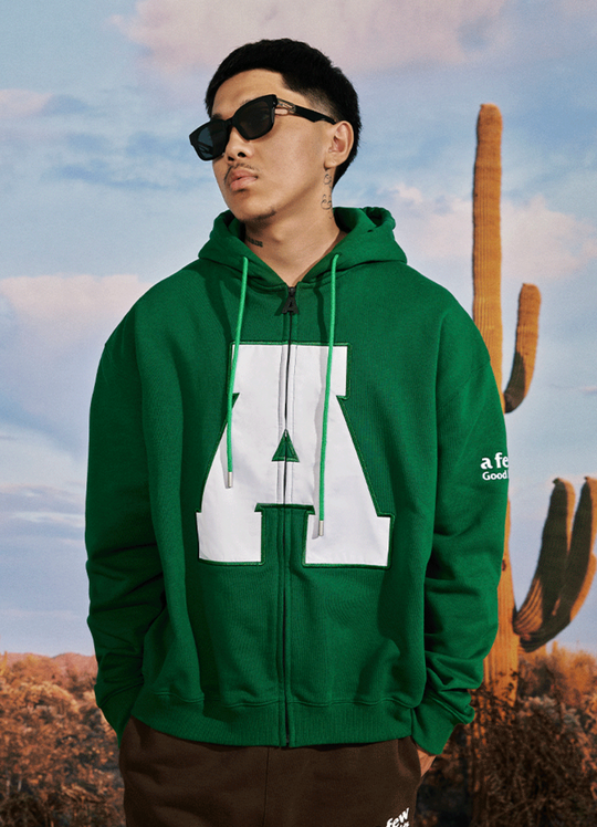 AFGK Embroidered Big A Zip Hoodie