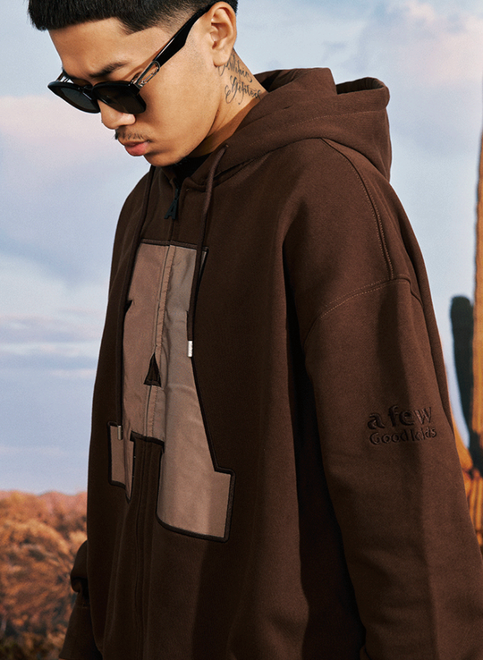 AFGK Embroidered Big A Zip Hoodie