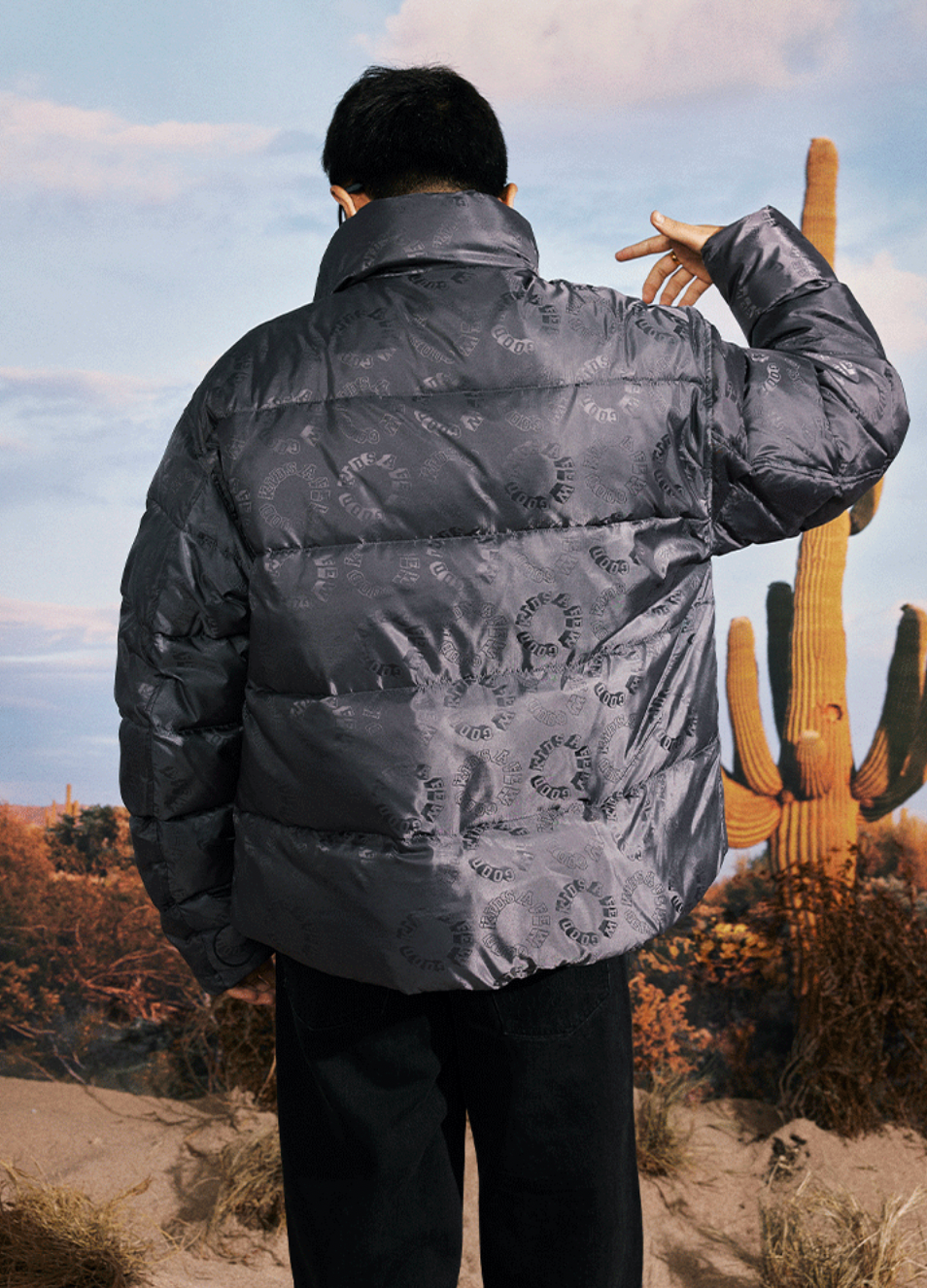 AFGK Full Printed LOGO Jacquard Down Jacket