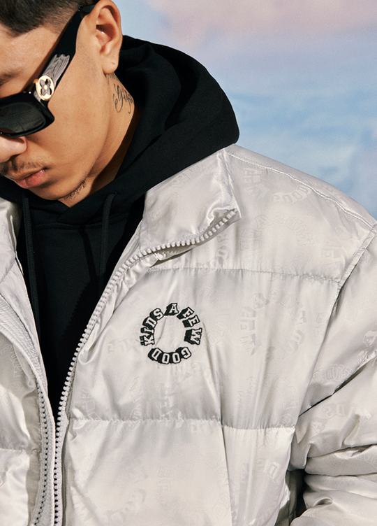 AFGK Full Printed LOGO Jacquard Down Jacket