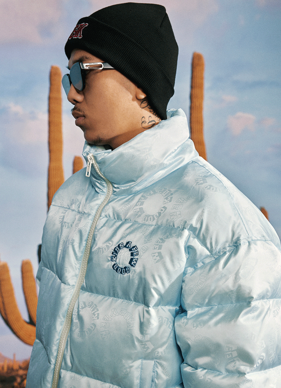 AFGK Full Printed LOGO Jacquard Down Jacket