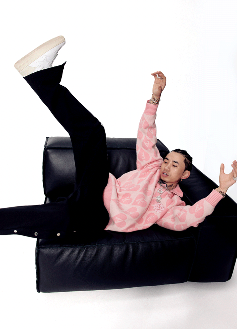 AFGK All-Over Print Logo Knit Sweater