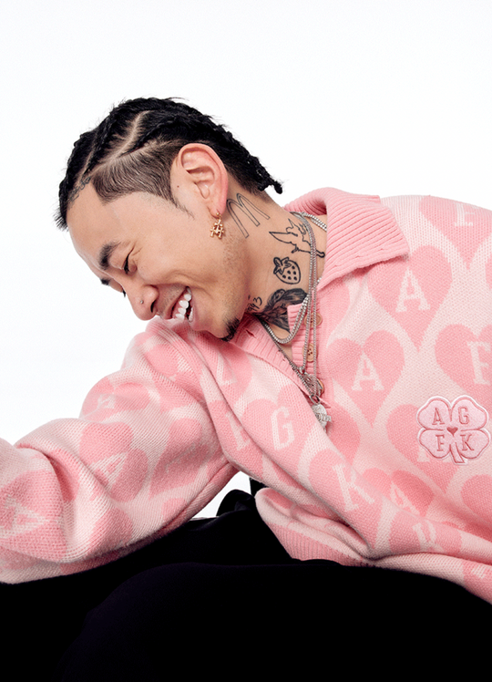 AFGK All-Over Print Logo Knit Sweater