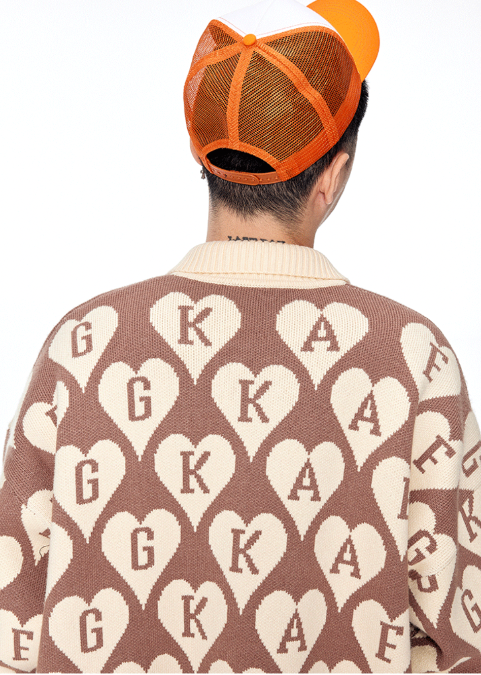AFGK All-Over Print Logo Knit Sweater