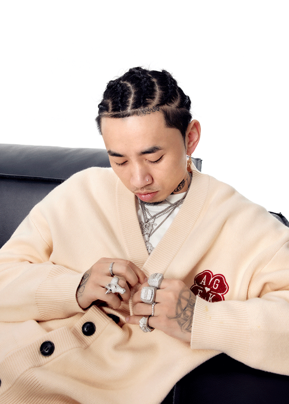 AFGK Lucky Clover Knit Sweater Cardigan