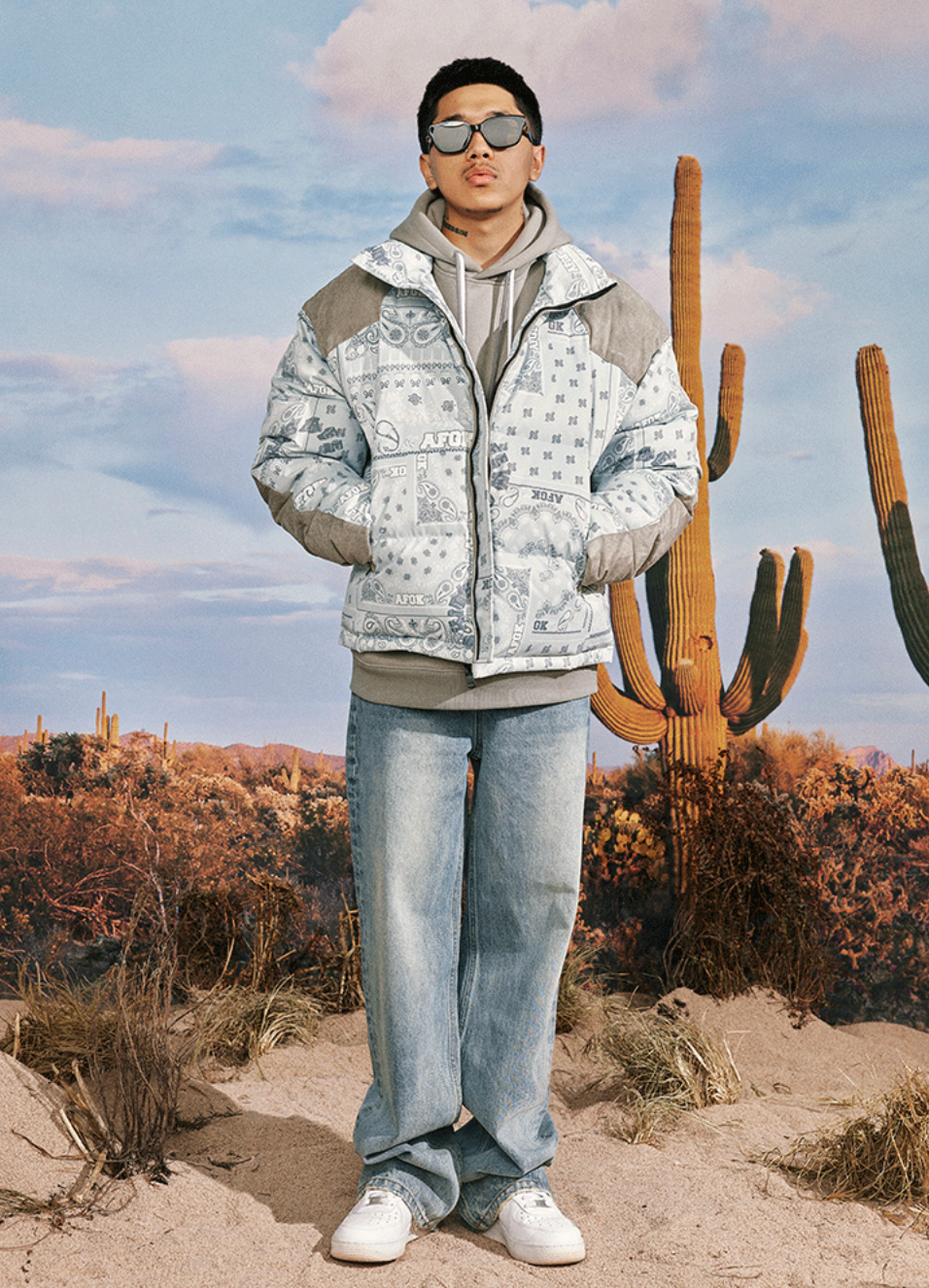 AFGK Basic Embroidered Denim Jeans