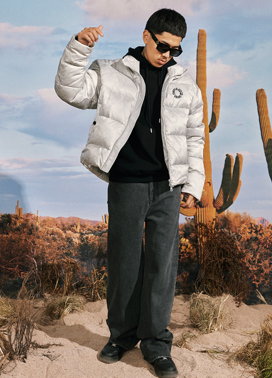 AFGK Basic Embroidered Denim Jeans