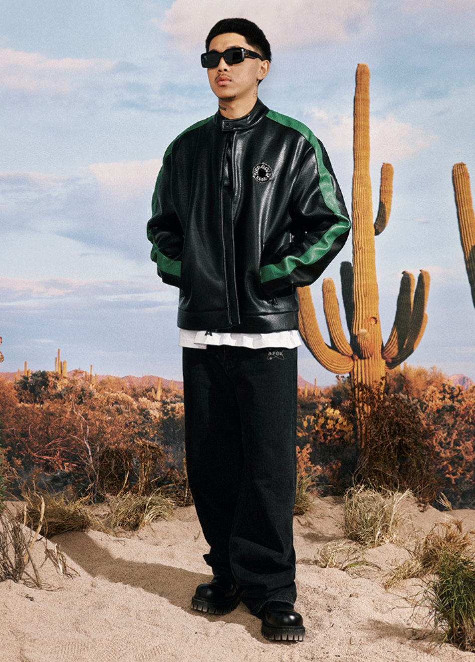 AFGK Basic Embroidered Denim Jeans