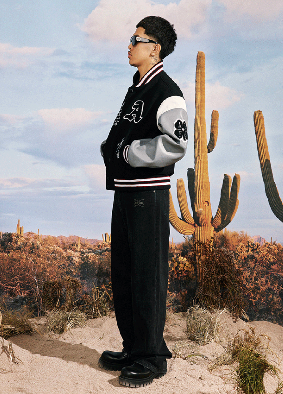 AFGK Basic Embroidered Denim Jeans