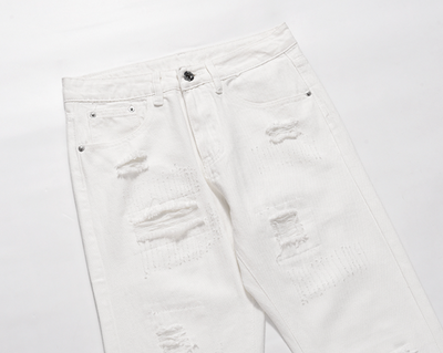 F3F Select Frayed Edge Hole Hairline Jeans