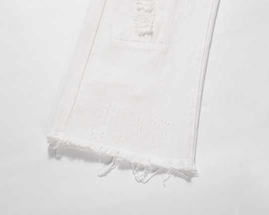 F3F Select Frayed Edge Hole Hairline Jeans