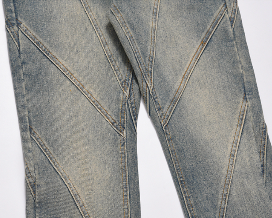 F3F Select Wash Old Patchwork Micro Cone Jeans