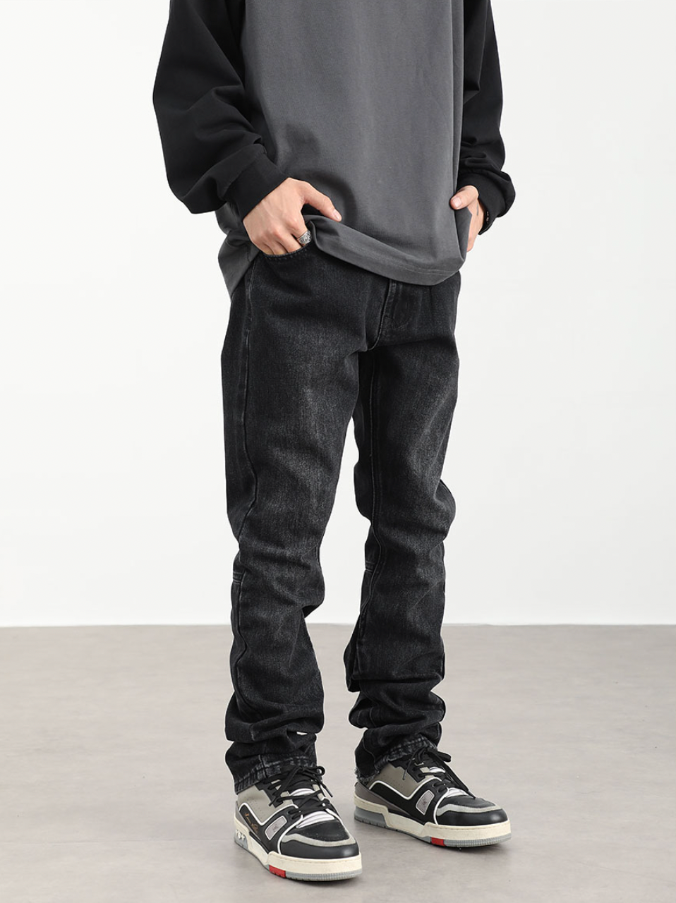 F3F Select Wash Old Stitching Jeans