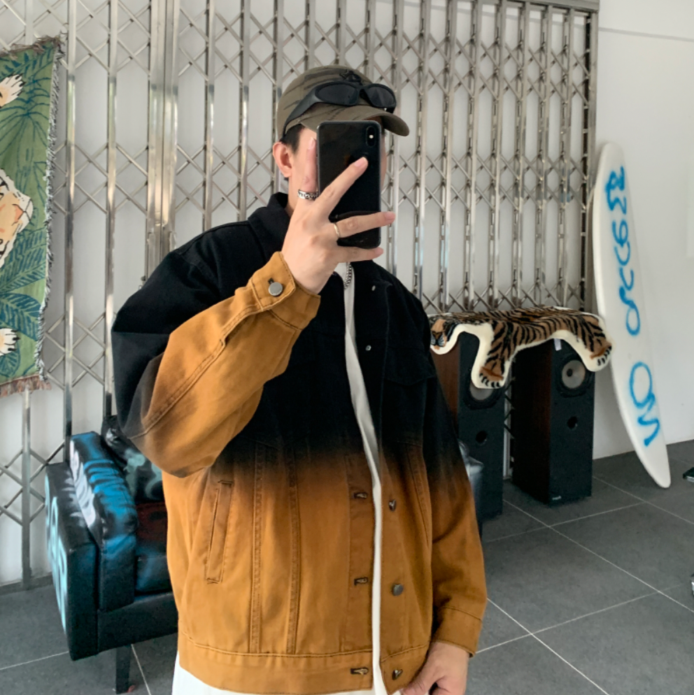 F3F Select Embroidered Tie Dye Denim Jacket