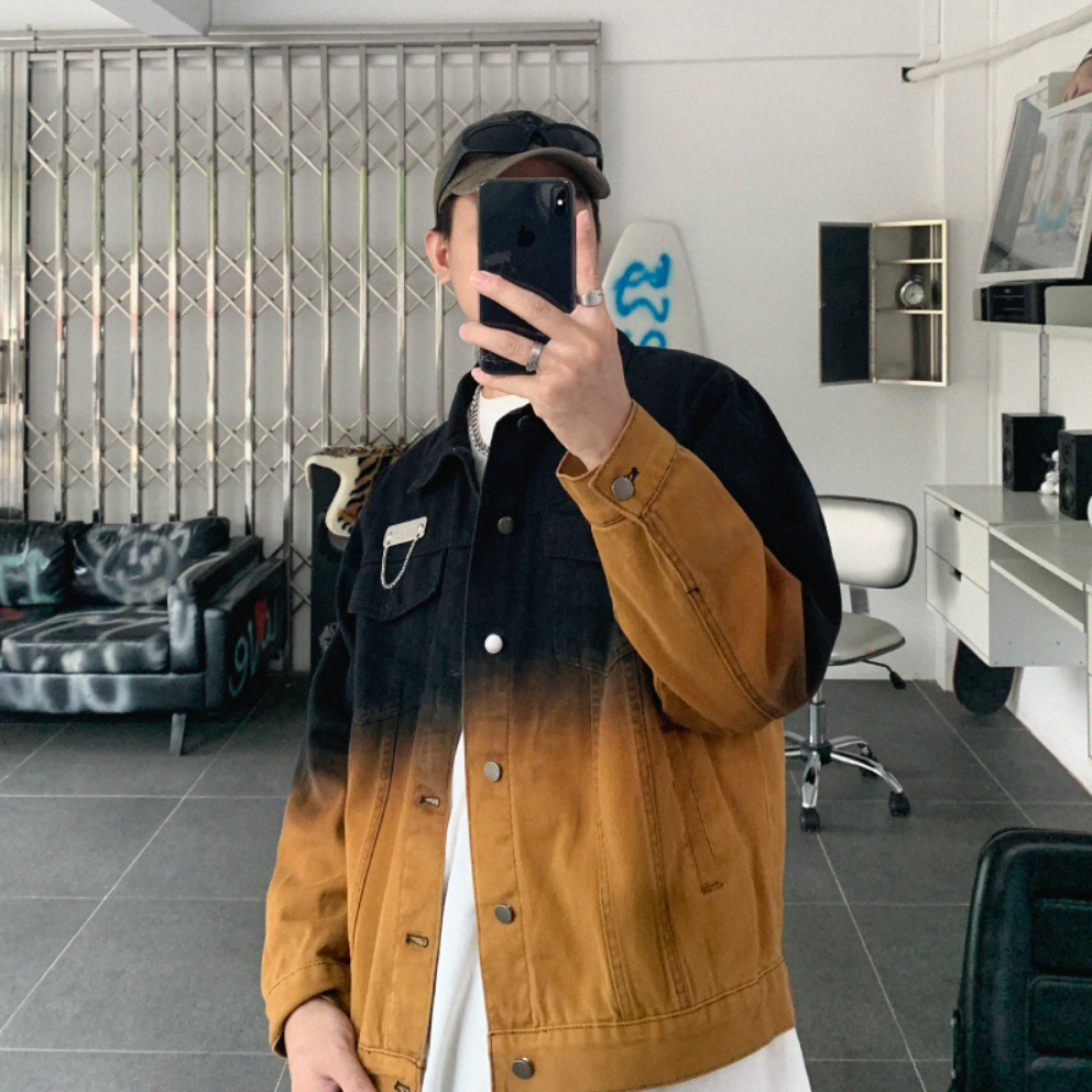 F3F Select Embroidered Tie Dye Denim Jacket