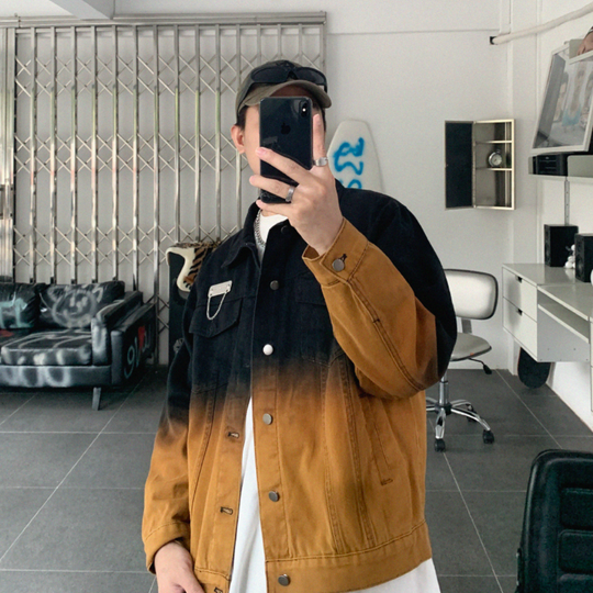 F3F Select Embroidered Tie Dye Denim Jacket