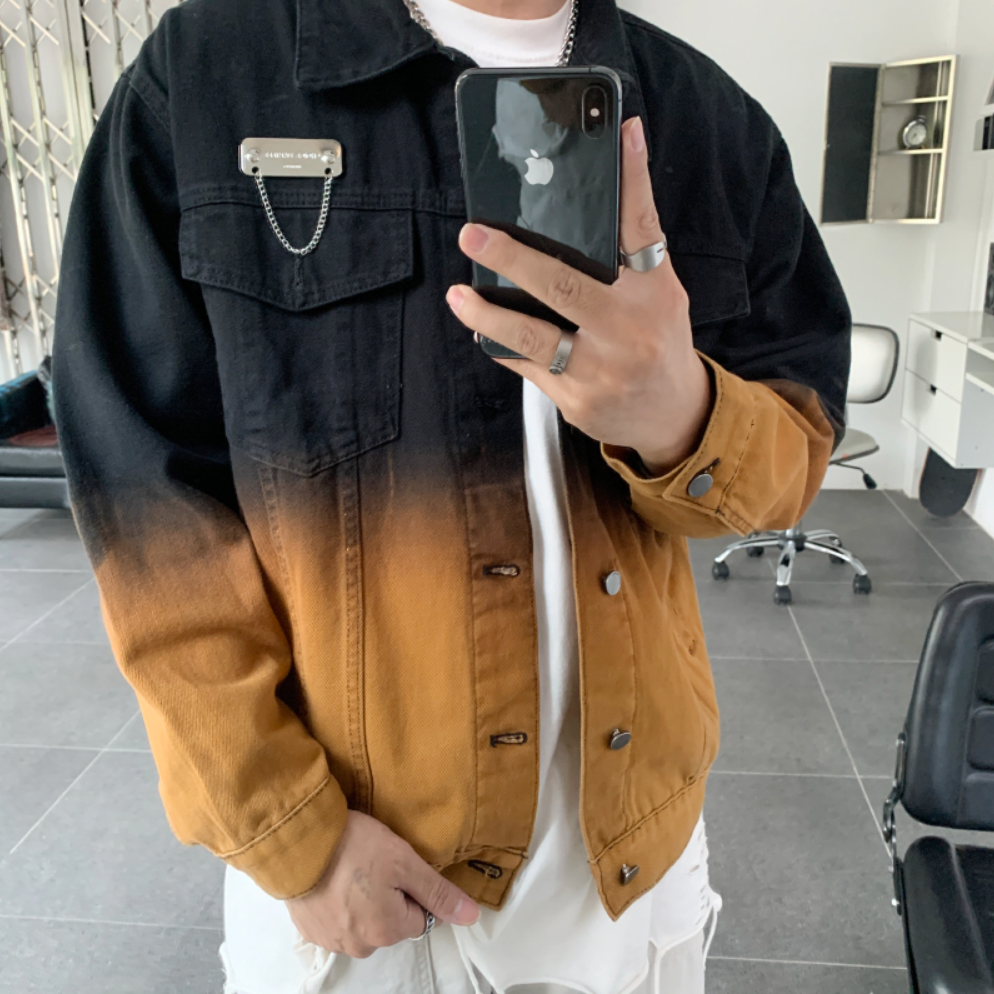 F3F Select Embroidered Tie Dye Denim Jacket