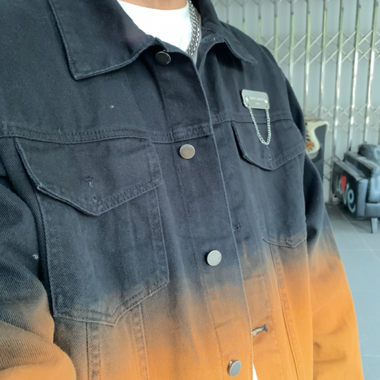 F3F Select Embroidered Tie Dye Denim Jacket