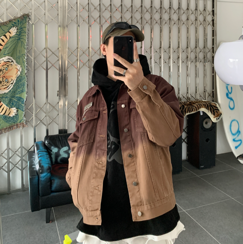 F3F Select Embroidered Tie Dye Denim Jacket