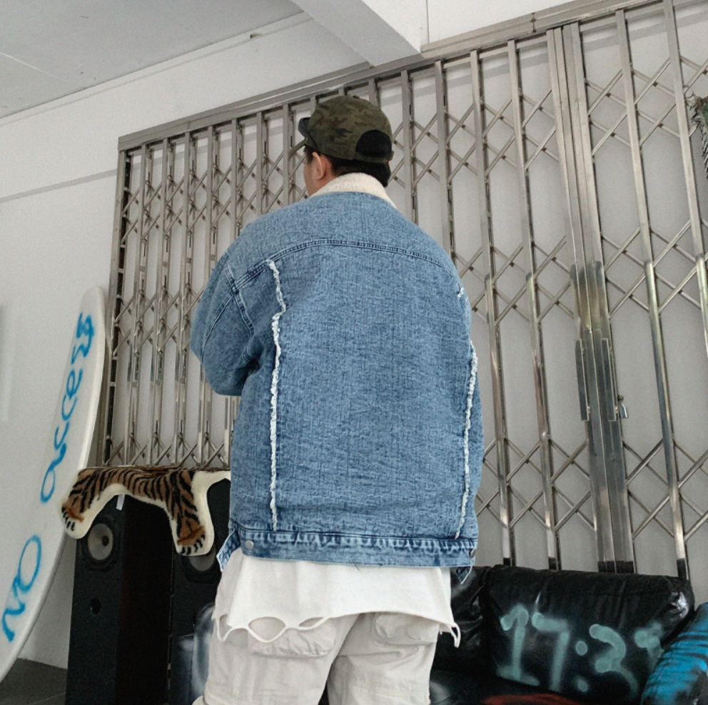 F3F Select Boa Washed Denim Jacket