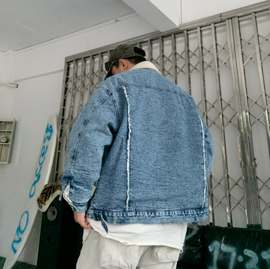 F3F Select Boa Washed Denim Jacket