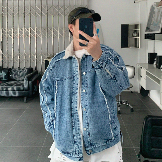 F3F Select Boa Washed Denim Jacket