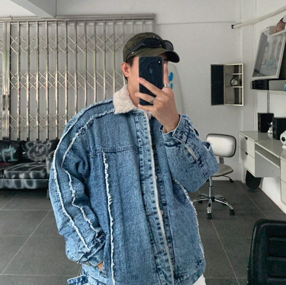 F3F Select Boa Washed Denim Jacket