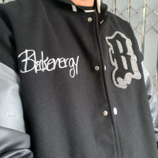 F3F Select Stencil Print Gradient Varsity Jacket