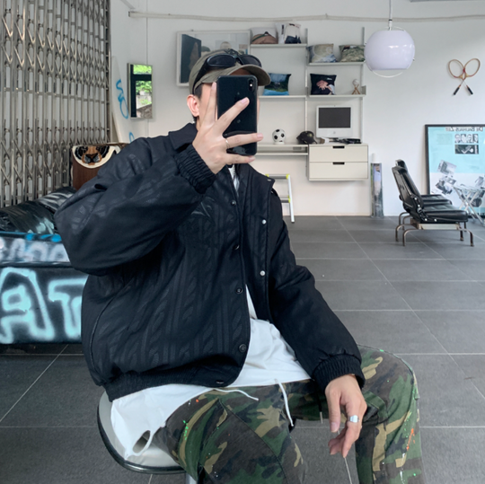 F3F Select Twist Dark Embroidery Lapel Jacket