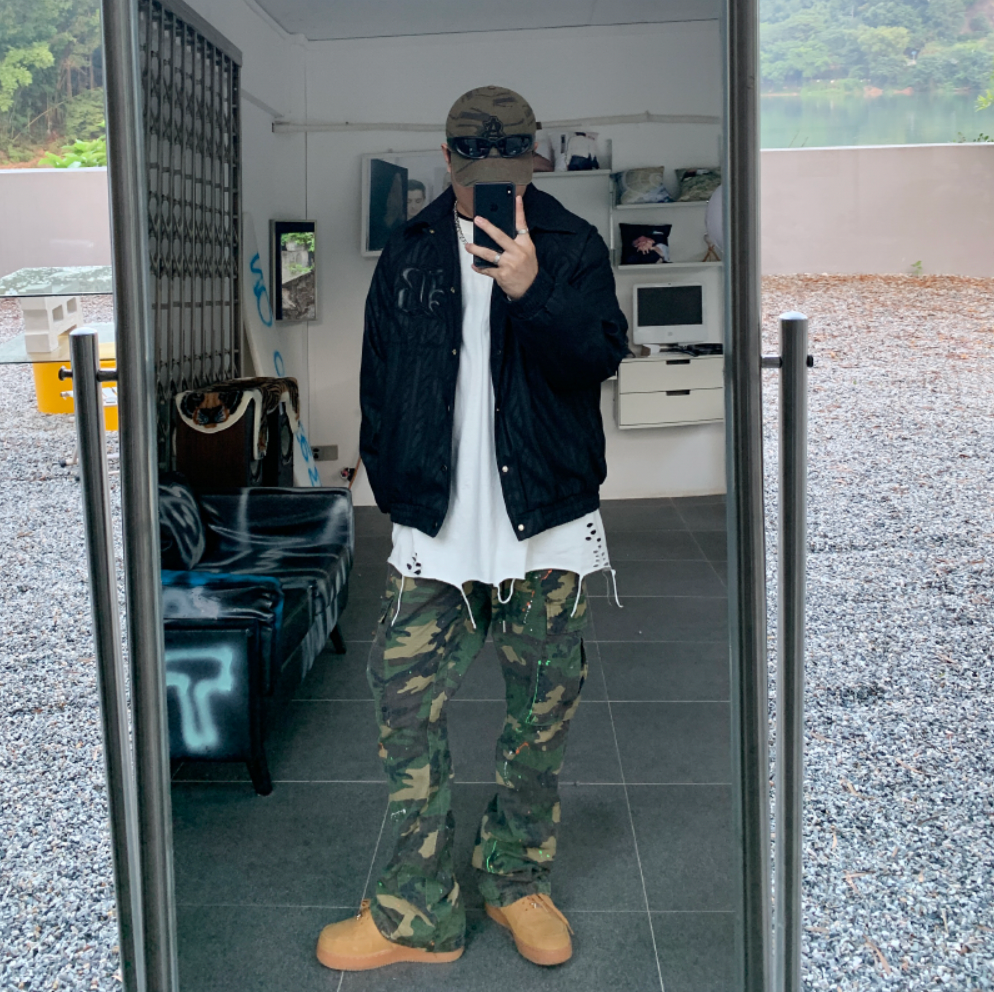 F3F Select Twist Dark Embroidery Lapel Jacket