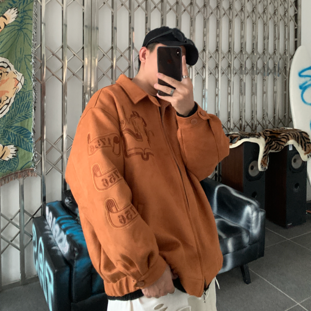 F3F Select Embroidered Suede Lapel Jacket