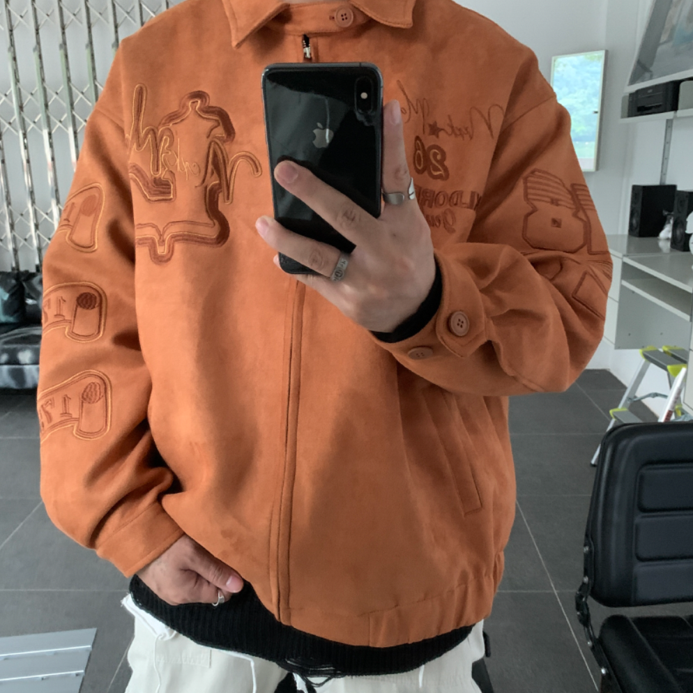 F3F Select Embroidered Suede Lapel Jacket