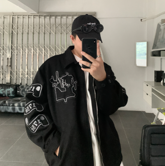 F3F Select Embroidered Suede Lapel Jacket