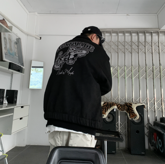 F3F Select Embroidered Suede Lapel Jacket