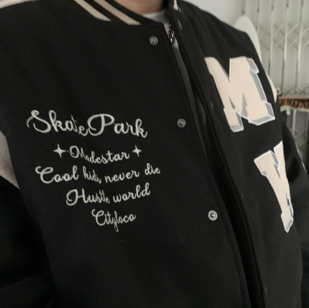 F3F Select Letter Logo Embroidered Varsity Jacket