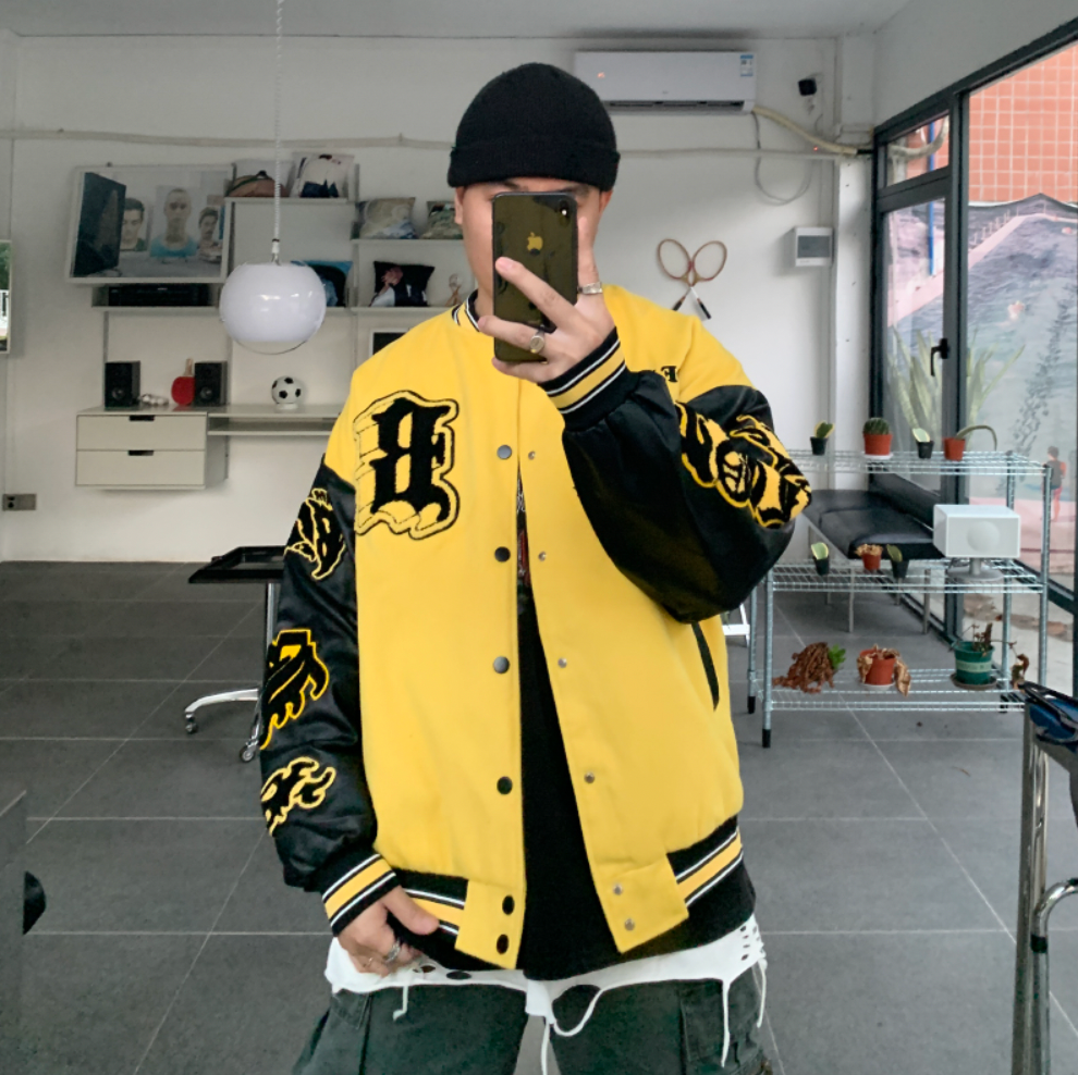 F3F Select Flame Embroidered Varsity Jacket