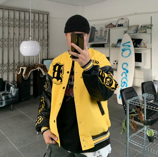 F3F Select Flame Embroidered Varsity Jacket