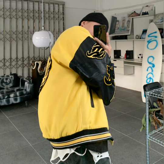 F3F Select Flame Embroidered Varsity Jacket