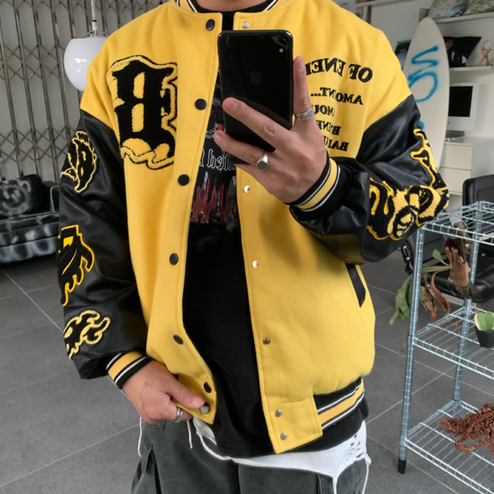 F3F Select Flame Embroidered Varsity Jacket