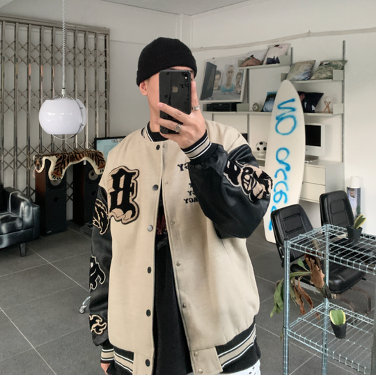 F3F Select Flame Embroidered Varsity Jacket