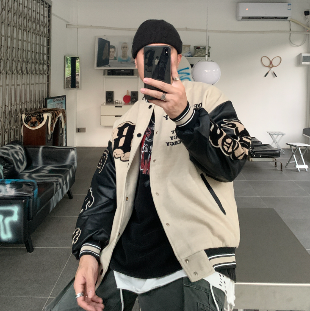 F3F Select Flame Embroidered Varsity Jacket