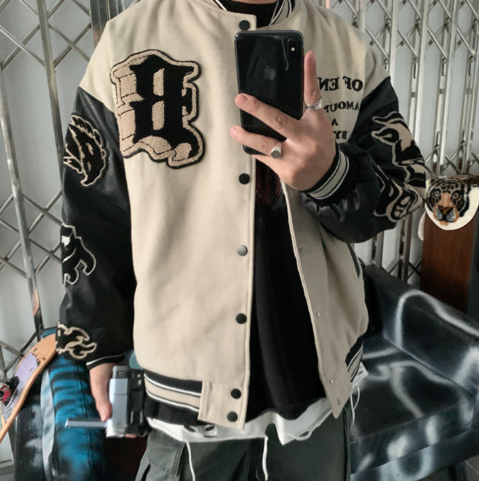 F3F Select Flame Embroidered Varsity Jacket