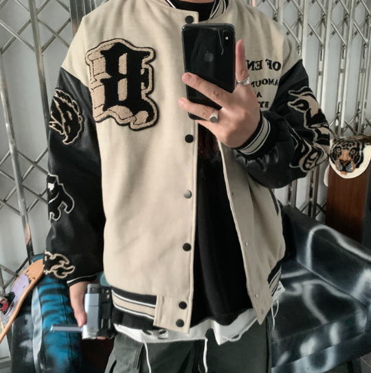 F3F Select Flame Embroidered Varsity Jacket
