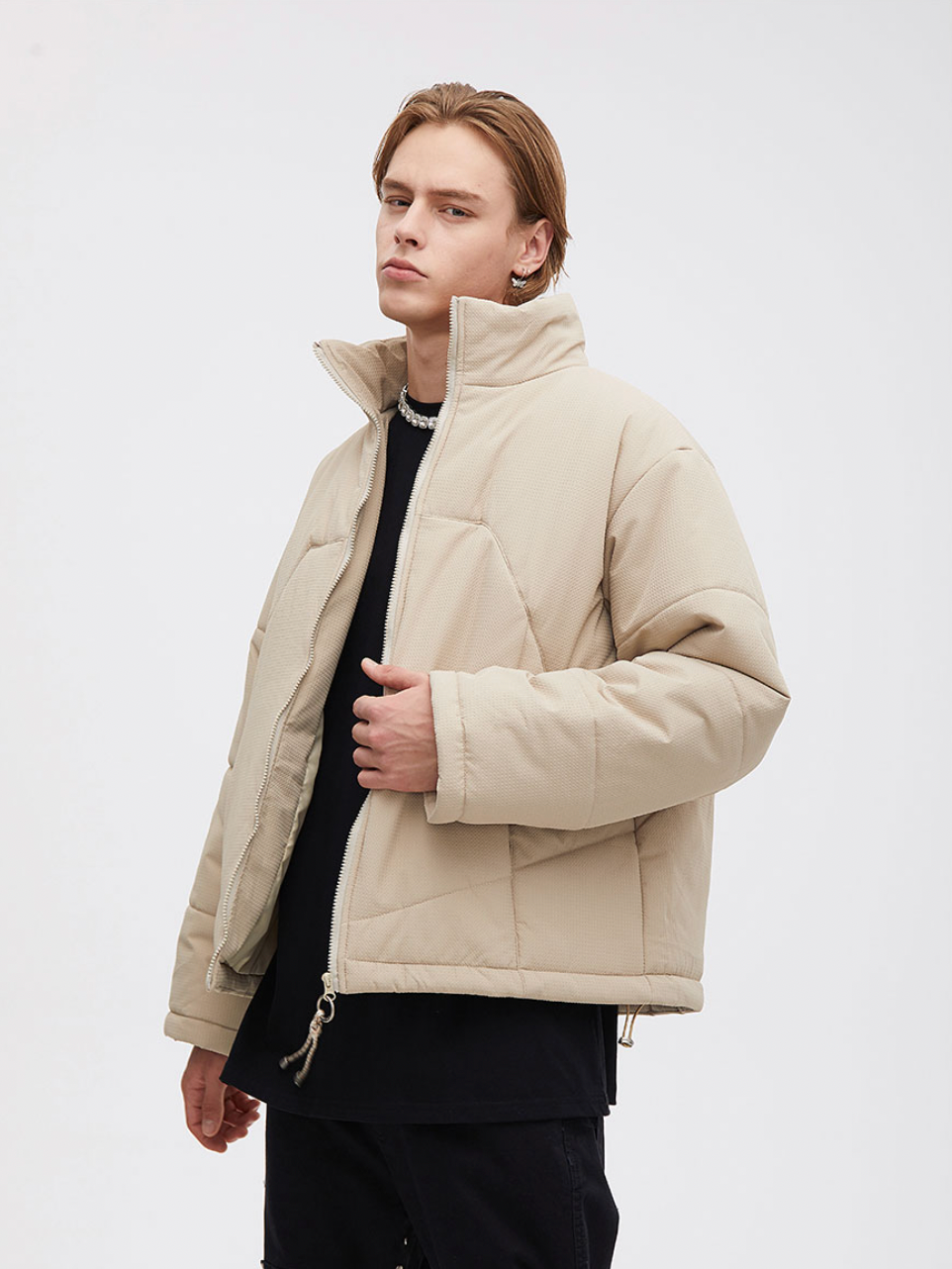 F3F Select Solid Color Stand Collar Jacket