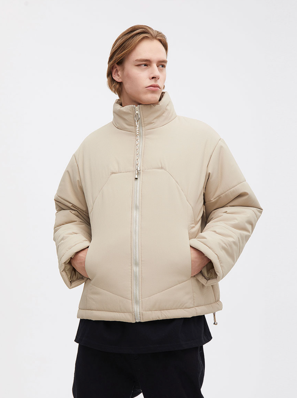 F3F Select Solid Color Stand Collar Jacket