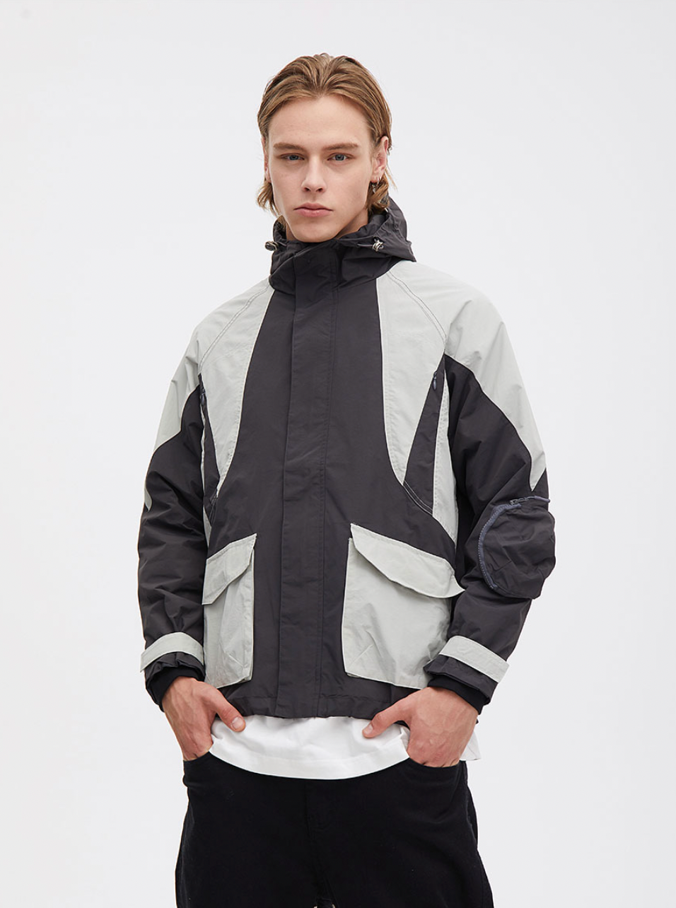 F3F Select Color Stitching Functional Wind Jacket