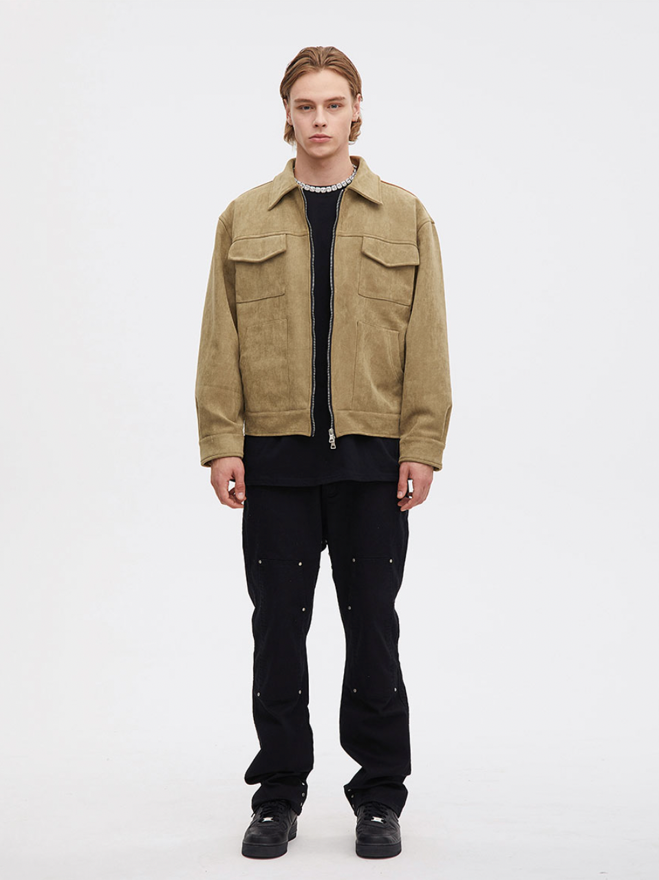 F3F Select Fabric Suede Jacket