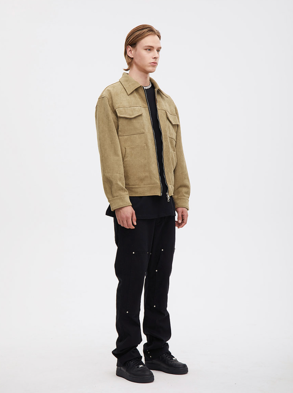 F3F Select Fabric Suede Jacket