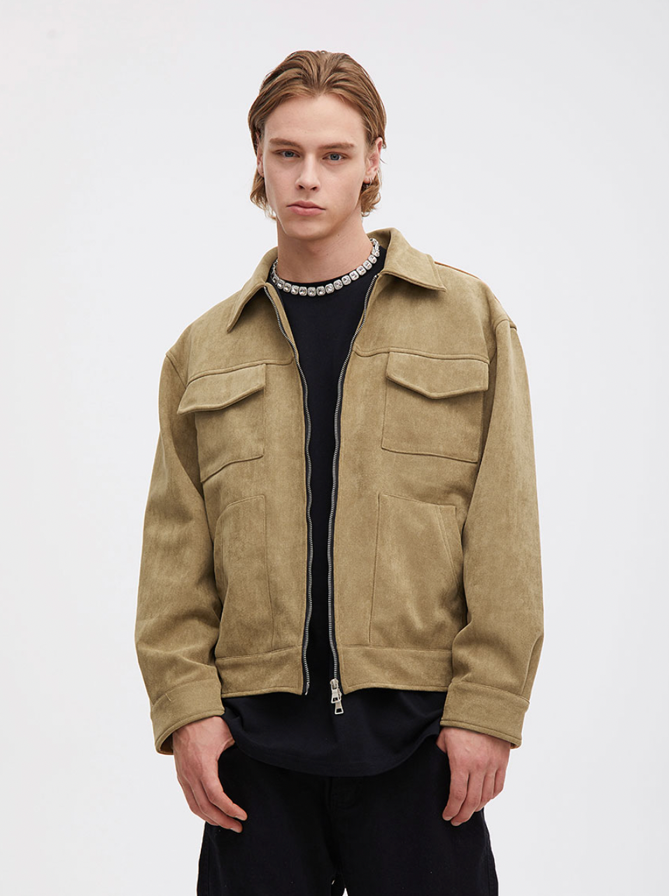 F3F Select Fabric Suede Jacket