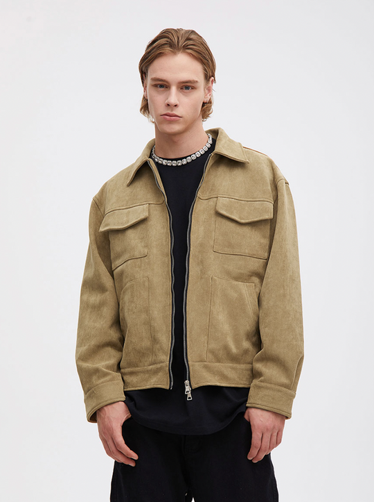F3F Select Fabric Suede Jacket